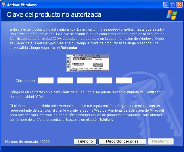Clave De Activacion De Windows Xp Professional Sp3