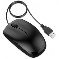 mouse usado USB negro